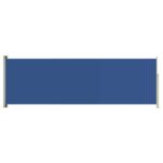 vidaXL Zaťahovacia bočná markíza na terasu 200x600 cm modrá – Obrázok 2