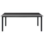 vidaXL 7-dielna záhradná jedálenská sada s podložkami sivá polyratan – Obrázok 9