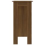vidaXL Barový stôl+polica, hnedý dub 102x50x103,5 cm, kompozitné drevo – Obrázok 6