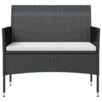 vidaXL 8-dielna záhradná sedacia súprava s podložkami polyratan čierna – Obrázok 4