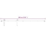 vidaXL Kovanie na posuvné dvere 200 cm, oceľ, biele – Obrázok 7