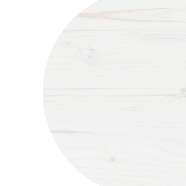 vidaXL Stolová doska biela Ø40x2,5 cm masívna borovica – Obrázok 3