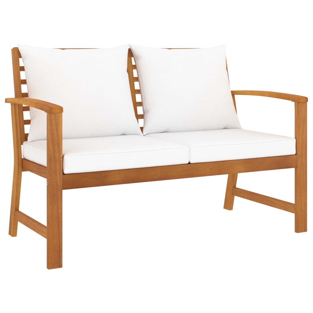 VXL8720286875940_a_en_hd_1.jpg vidaXL Záhradná lavička 120 cm s krémovými vankúšmi akáciový masív – Obrázok 1