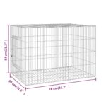 vidaXL Klietka pre králiky 78x54x54 cm pozinkované železo – Obrázok 7