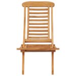 vidaXL Skladacia záhradná stolička 50x90x69 cm teakový masív – Obrázok 2