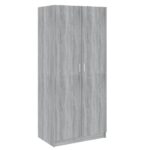vidaXL Šatník sivý dub sonoma 80x52x180 cm spracované drevo – Obrázok 2