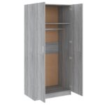 vidaXL Šatník sivý dub sonoma 80x52x180 cm spracované drevo – Obrázok 5