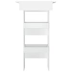 vidaXL Nástenný barový stôl biely 102x45x103,5 cm spracované drevo – Obrázok 4