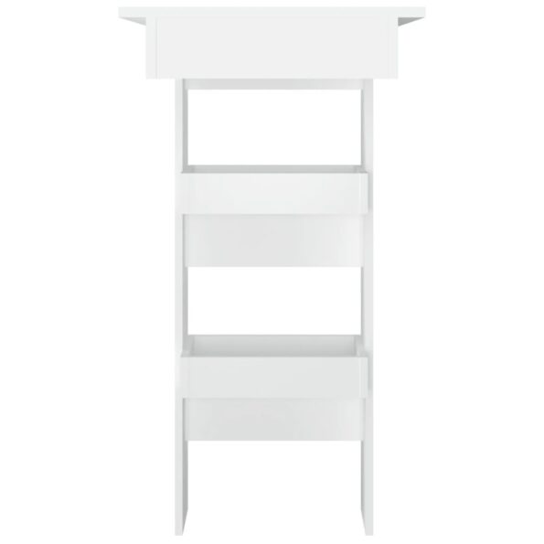 vidaXL Nástenný barový stôl biely 102x45x103,5 cm spracované drevo – Obrázok 4