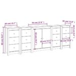 vidaXL Komoda 230x35x80 cm borovicový masív – Obrázok 7