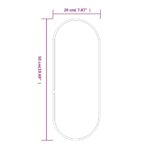 vidaXL Nástenné zrkadlo čierne 50x20 cm oválne – Obrázok 6