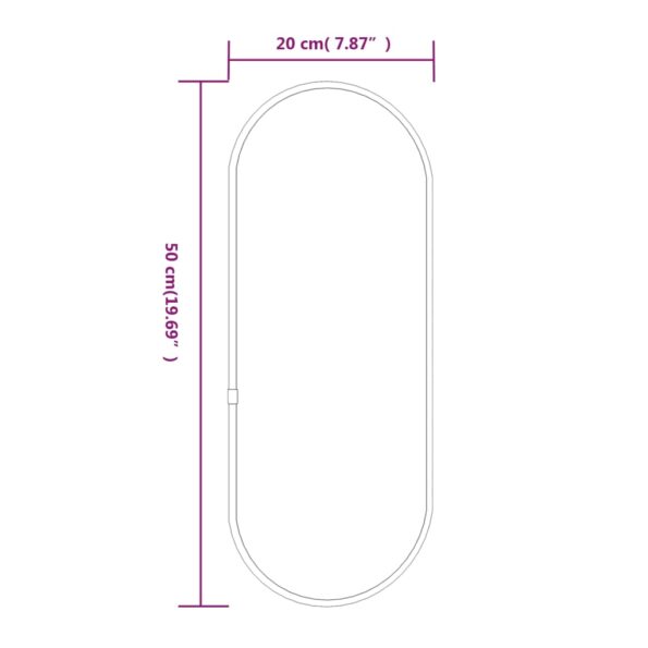 VXL8720287166009_g_en_hd_4.jpg vidaXL Nástenné zrkadlo čierne 50x20 cm oválne – Obrázok 6