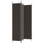 vidaXL 3-panelový paraván hnedý 150x220 cm látka – Obrázok 4
