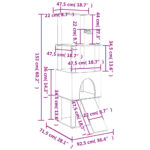 vidaXL Škrabadlo pre mačky so sisalovými stĺpikmi krémové 153 cm – Obrázok 9