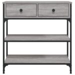vidaXL Konzolový stolík sivý sonoma 72,5x25x75 cm kompozitné drevo – Obrázok 6