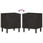 vidaXL Nočný stolík, čierny 40x33x46 cm, mangový masív – Obrázok 6