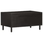 vidaXL Konferenčný stolík, čierny 80x50x40 cm, mangový masív – Obrázok 5