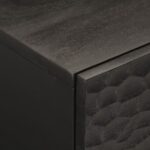 vidaXL Konferenčný stolík, čierny 80x50x40 cm, mangový masív – Obrázok 6