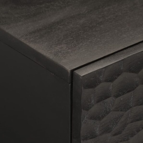 vidaXL Konferenčný stolík, čierny 80x50x40 cm, mangový masív – Obrázok 6