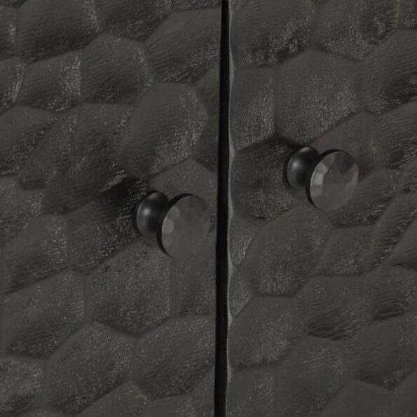 vidaXL Konferenčný stolík, čierny 80x50x40 cm, mangový masív – Obrázok 7