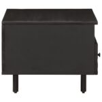 vidaXL Konferenčný stolík, čierny 80x54x40 cm, mangový masív – Obrázok 6