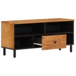 vidaXL TV skrinka 100x33x46 cm akáciový masív – Obrázok 4