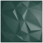 vidaXL Nástenné panely 48 ks zelené 50x50 cm EPS 12 m² diamant – Obrázok 6