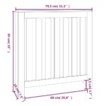 vidaXL Kryt na radiátor 79,5x19x84 cm masívna borovica – Obrázok 8