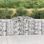 vidaXL Oblúkové gabiónové koše 30 ks 300x30x100/120cm pozinkov. železo