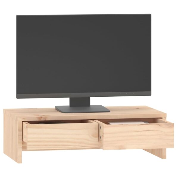 vidaXL Stojan na monitor 50x27x15 cm masívna borovica – Obrázok 4