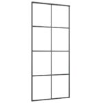 vidaXL Posuvné dvere s kovaním ESG sklo a hliník 90x205 cm – Obrázok 4