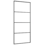 vidaXL Posuvné dvere s kovaním ESG sklo a hliník 90x205 cm – Obrázok 4