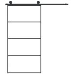 vidaXL Posuvné dvere s kovaním ESG sklo a hliník 102,5x205 cm – Obrázok 3