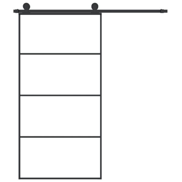 vidaXL Posuvné dvere s kovaním ESG sklo a hliník 102,5x205 cm – Obrázok 3