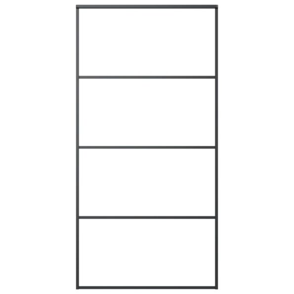 vidaXL Posuvné dvere s kovaním ESG sklo a hliník 102,5x205 cm – Obrázok 5