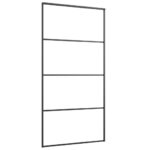 vidaXL Posuvné dvere s kovaním ESG sklo a hliník 102,5x205 cm – Obrázok 4