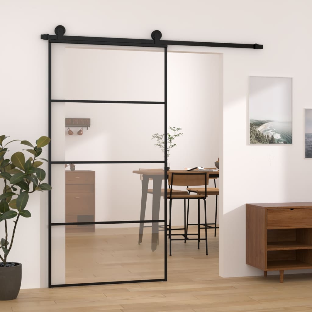 VXL8720845648299_m_en_hd_1.jpg vidaXL Posuvné dvere s kovaním ESG sklo a hliník 102,5x205 cm – Obrázok 1