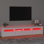 vidaXL TV skrinka s LED svetlami biela 210x35x40 cm – Obrázok 5
