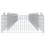 vidaXL Zaoblený gabiónový záhon 800x100x50 cm, pozinkované železo – Obrázok 4