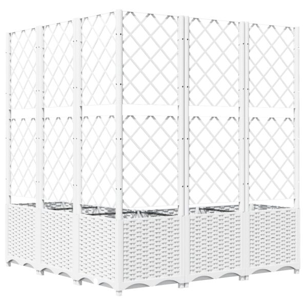 VXL8720845671808_g_en_hd_4.jpg vidaXL Záhradný kvetináč s mriežkou biely 120x120x136 cm PP – Obrázok 6