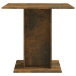 vidaXL Jedálenský stôl dymový dub 80x80x75 cm spracované drevo – Obrázok 4
