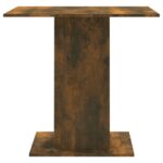 vidaXL Jedálenský stôl dymový dub 80x80x75 cm spracované drevo – Obrázok 5