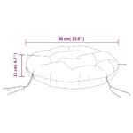 vidaXL Okrúhly vankúš viacfarebný Ø 60 x 11 cm oxfordská látka – Obrázok 7