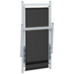 vidaXL Skladacie plážové kreslá 2 ks, čierne, hliník a textilén – Obrázok 8