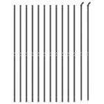 vidaXL Drôtený plot s pätkami, antracitový 2,2x25 m – Obrázok 3