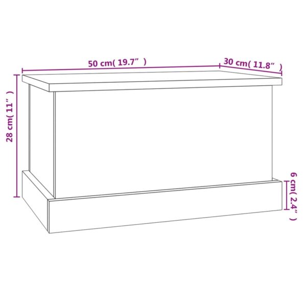 vidaXL Úložný box čierny 50x30x28 cm spracované drevo – Obrázok 10