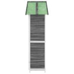 vidaXL Záhradný domček na náradie sivý 89x52,5x175 cm masívna borovica – Obrázok 6