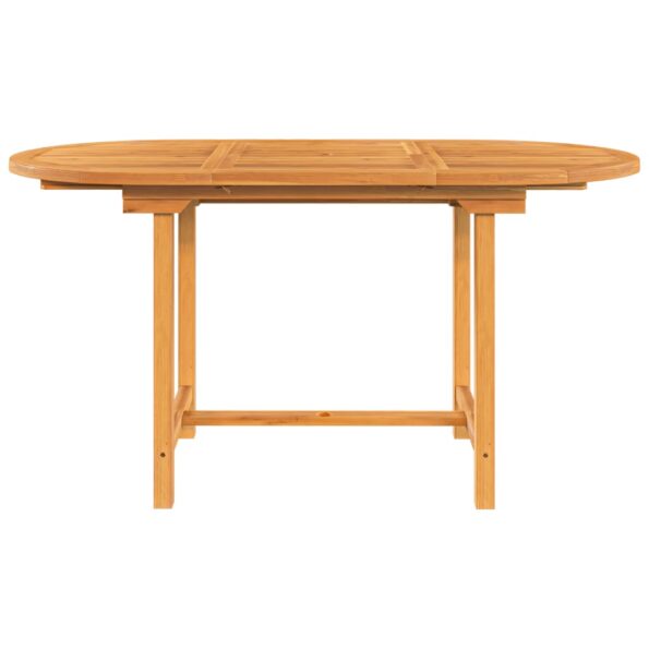 vidaXL Predlžovací záhradný stôl 110-160x80x75 cm masívny teak – Obrázok 4