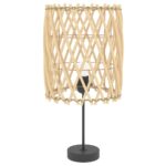 vidaXL Tienidlo na lampu hnedé Ø23x28 cm prútené – Obrázok 6