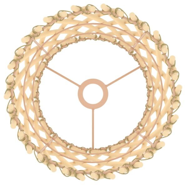 vidaXL Tienidlo na lampu hnedé Ø23x28 cm prútené – Obrázok 8